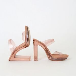Steve Madden Blush Pink Transparent Heels